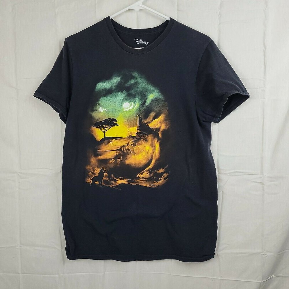 Disney Womens Black Short Sleeve Crew Neck Pullover Graphic T Shirt Size Medium